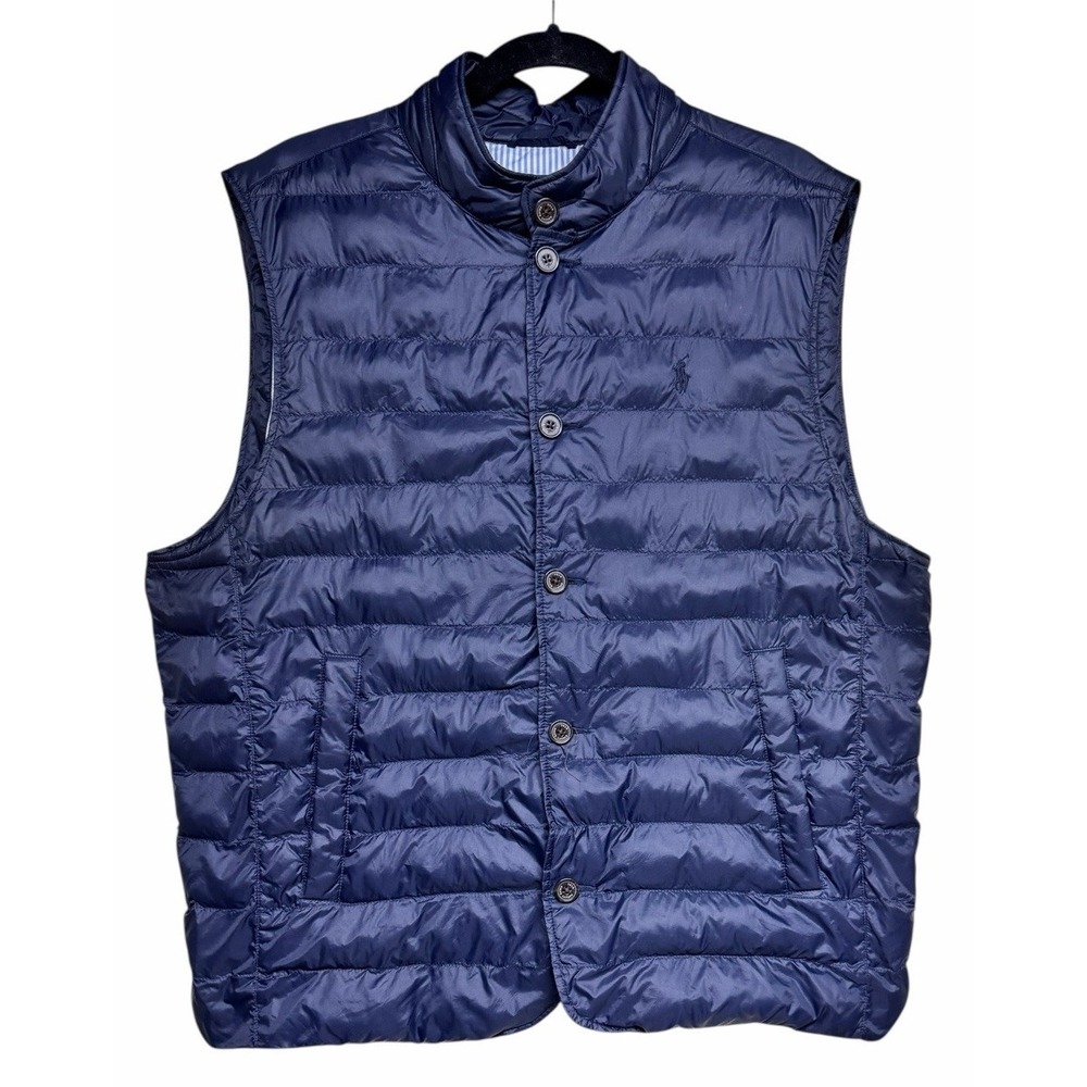 Polo Ralph Lauren Lightweight Water-Repellent Sport Coat Vest Navy Men's Size XL